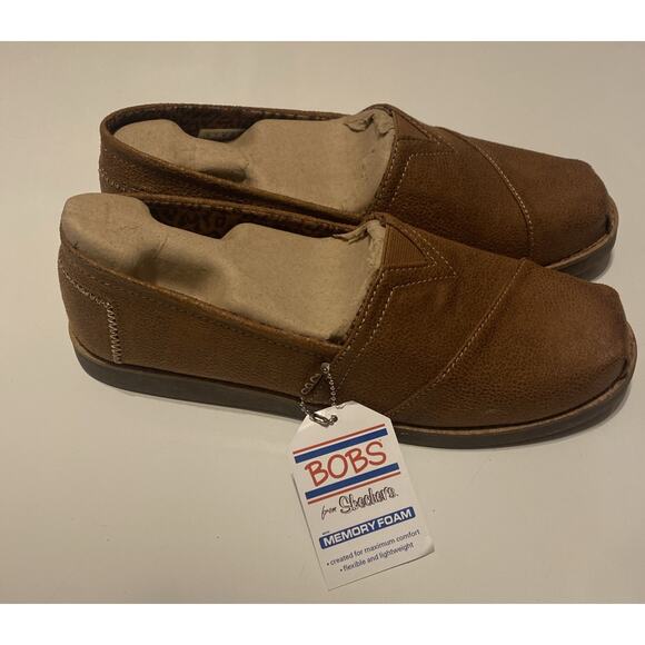 Skechers Bobs Memory Foam Brown Women 10 Slip On Comfort Shoes - Picture 2 of 7